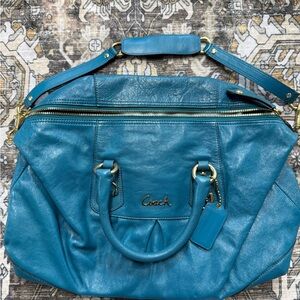 Coach Teal Leather Madison Satchel - 2010s! Like new!